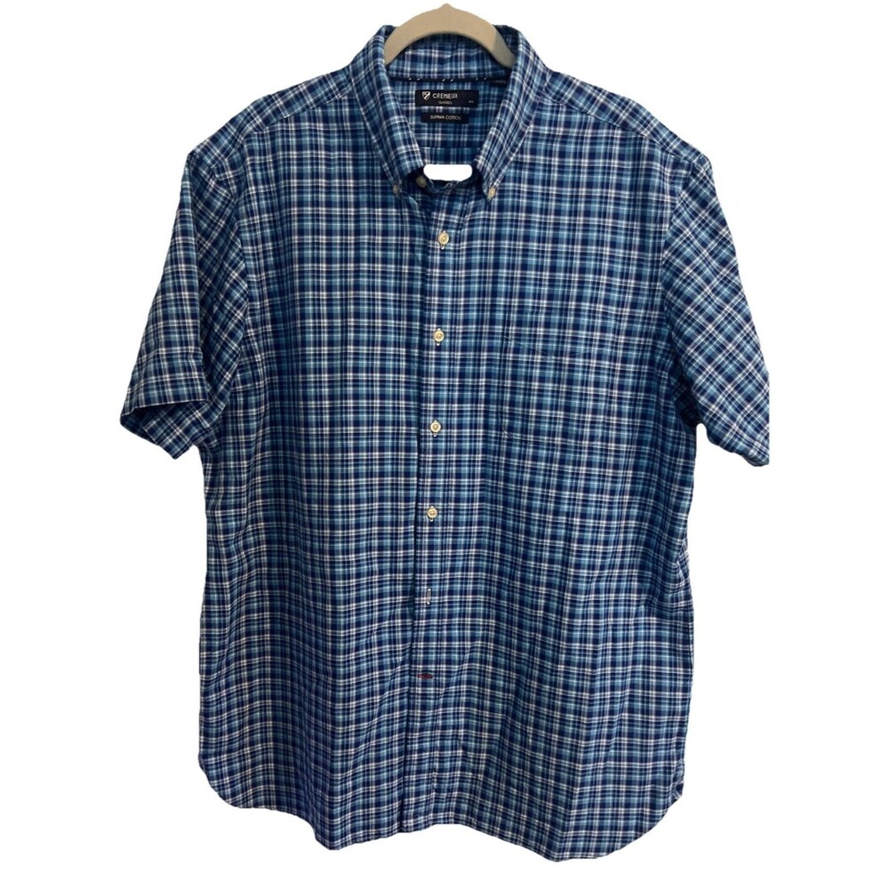 Cremieux Classics Lightweight Plaid Short Sleeve Button Down Shirt Mens XL RTW